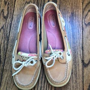 Sperry Top Siders with beautiful floral design!